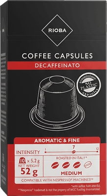Rioba Espresso Decaffeinato kávové kapsle