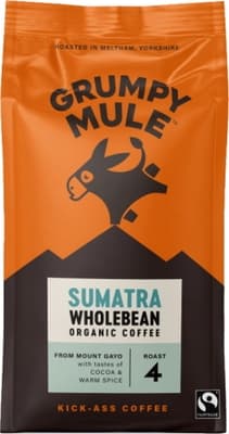 Grumpy Mule BIO Sumatra SCA 84 zrnková káva Arabica