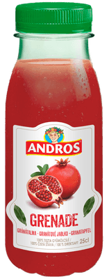 Andros 100% čistá šťáva z granátových jablek