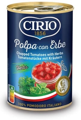 Cirio Rajčata loupaná krájená s bylinkami