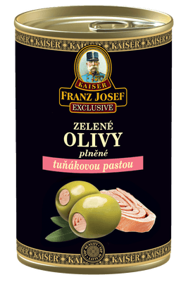 Franz Josef Kaiser Olivy zelené plech plněné tuňákovou pastou