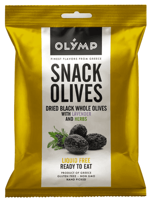 Olymp Sušené celé černé olivy levandule-bylinky