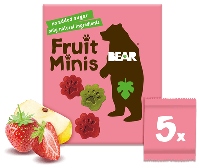 Bear Fruit Minis ovocné tlapky jahoda a jablko 5x20g