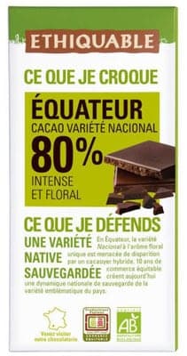 Ethiquable BIO Hořká čokoláda 80%
