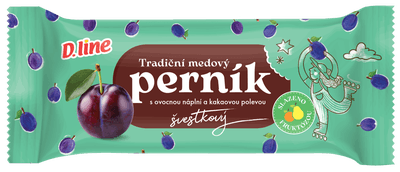 D.line Medový perník švestka bez sacharózy, bez přidaného řepného cukru, slazeno fruktozou/pro diabetiky