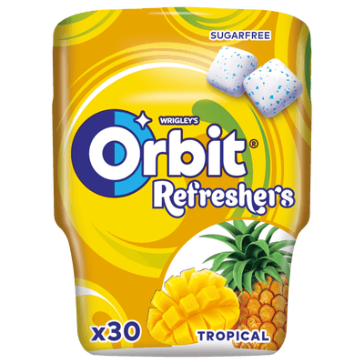 Orbit Refreshers Tropical žvýkačka, bez cukru