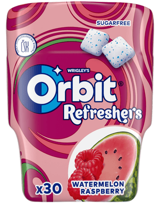 Wrigley's Orbit Refresher dóza s příchutí Meloun Malina