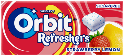 Orbit Refreshers žvýkačky bez cukru, Jahoda a citron