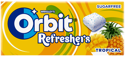 Orbit Refreshers žvýkačky bez cukru, Tropical