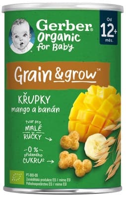 Gerber Organic křupky s mangem a banánem