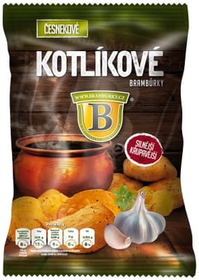 Originální hospodské brambůrky Kotlíkové brambůrky česnekové