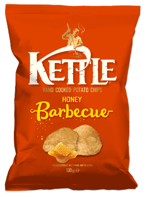 KETTLE Kotlíkové brambůrky s příchutí medu a BBQ