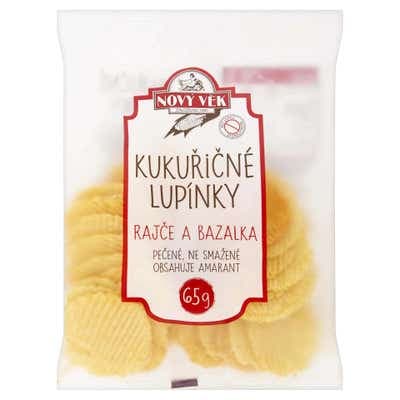 Nový Věk Kukuřičné lupínky - Rajče a bazalka