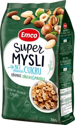 Emco Super Mysli bez přidaného cukru Křupavé Ořechy & Mandle