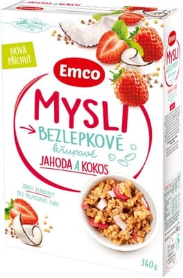 Emco Mysli bezlepkové jahoda a kokos