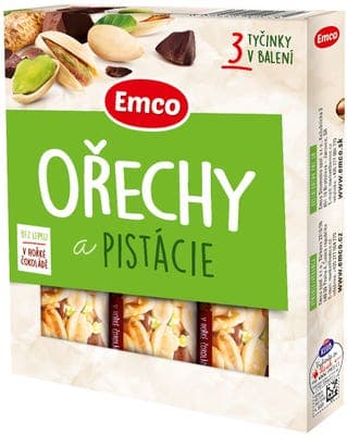 Emco Tyčinky ořechy a pistácie 3x35g