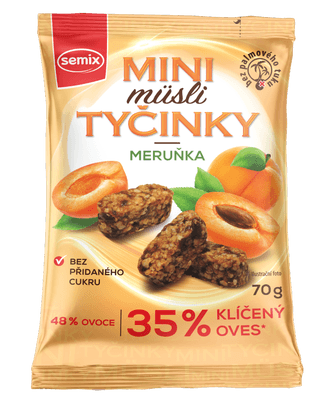 Semix Mini müsli tyčinky Meruňka bez lepku