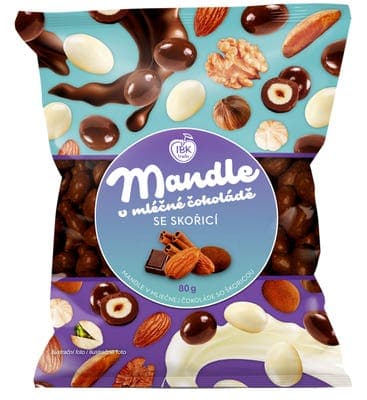 IBK trade Mandle v mléčné čokoládě se skořicí