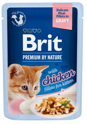 Brit Premium by Nature Filety s kuřetem ve šťávě pro koťata