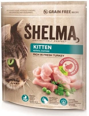 Shelma bezobilné granule s čerstvým krůtím pro koťata
