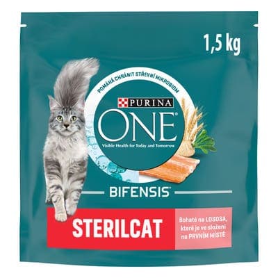 Purina ONE Bifensis Sterilised granule pro kočky losos