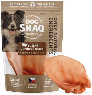 Dog Snaq Natural Vepřové ucho, sušené