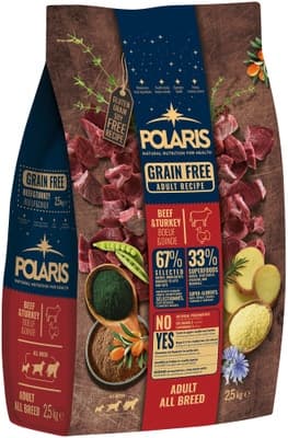 Polaris bezobilné granule s Adult s hovězím a krůtím