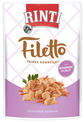 Rinti Filetto Adult kuře a šunka v želé, kapsička pro psy