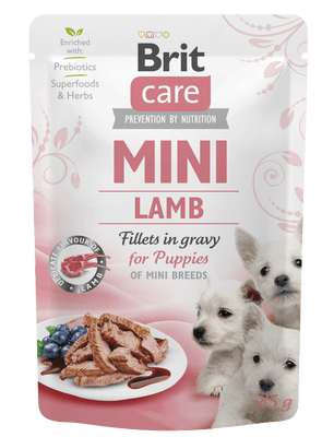 Brit Care Mini Puppy Lamb fillets in gravy