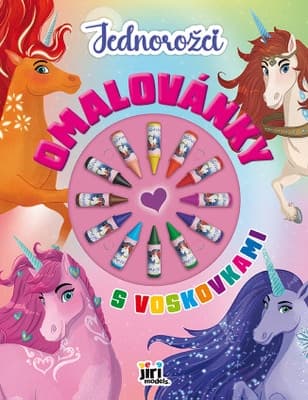 JIRI MODELS Omalovánky s voskovkami Jednorožci