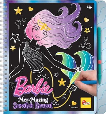 Lisciani Barbie Sketch book mer mazing scratch reveal