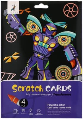 Teddies Škrabací obrázek, barevný, Transformers A4