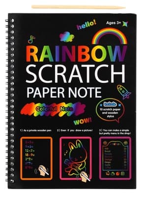 Teddies Škrabací duhový notes 10 listů