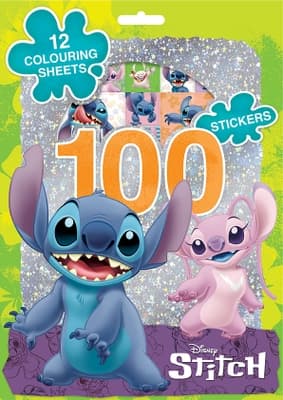 JIRI MODELS 100 samolepek s omalovánkovými listy Lilo & Stitch