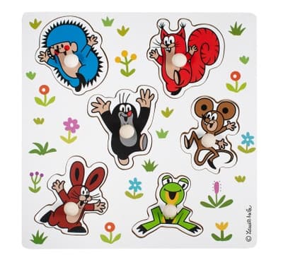 Detoa Puzzle deskové Krtek dřevo 18m+