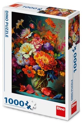 Dino Toys Květiny ve váze puzzle, 1000 dílků