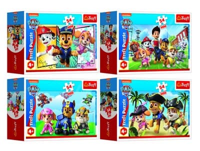 Trefl Minipuzzle Tlapková Patrola 54 dílků 4 druhy