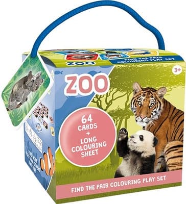 JIRI MODELS Pexeso na cesty s omalovánkami Zoo