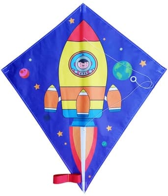 Teddies Létající drak s motivem kosmické rakety, nylon