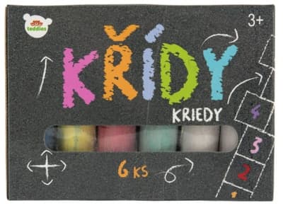 Teddies Chodníkové barevné křídy 6ks