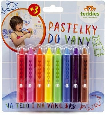 Teddies Pastelky do vany 8 ks