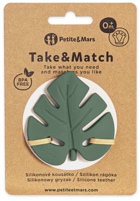 Petite&Mars Kousátko silikonové TAKE&MATCH Misty Green 0m+
