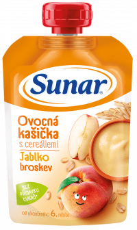 Sunar Kapsička ovocná kašička broskev, jablko, ovesné vločky