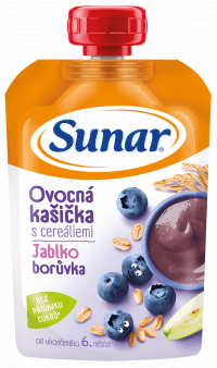 Sunar Kapsička ovocná kašička borůvka, jablko a ovesné vločky