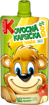 Kubík Kapsička 100% banán-jablko