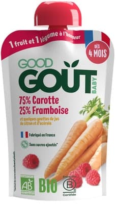 Good Gout BIO Mrkev s malinami Zeleninovo-ovocný příkrm