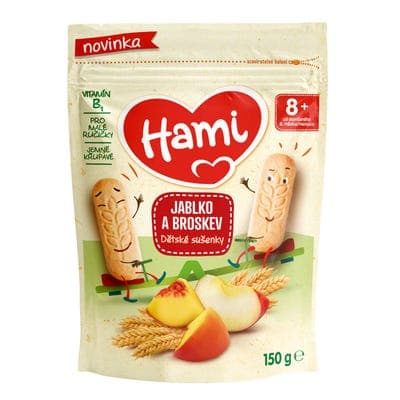 Hami Dětské sušenky jablko a broskev