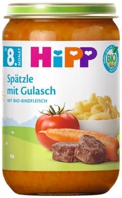 HiPP BIO Špecle a guláš a hovězí maso