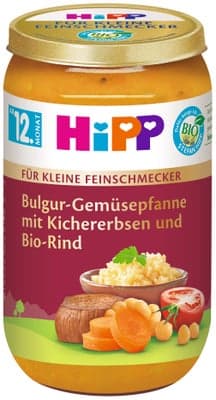 HiPP BIO Malý Gurmán Bulgur se zeleninou a cizrnou a hovězím masem