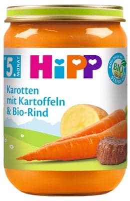 HiPP BIO Mrkev, brambory a hovězí maso